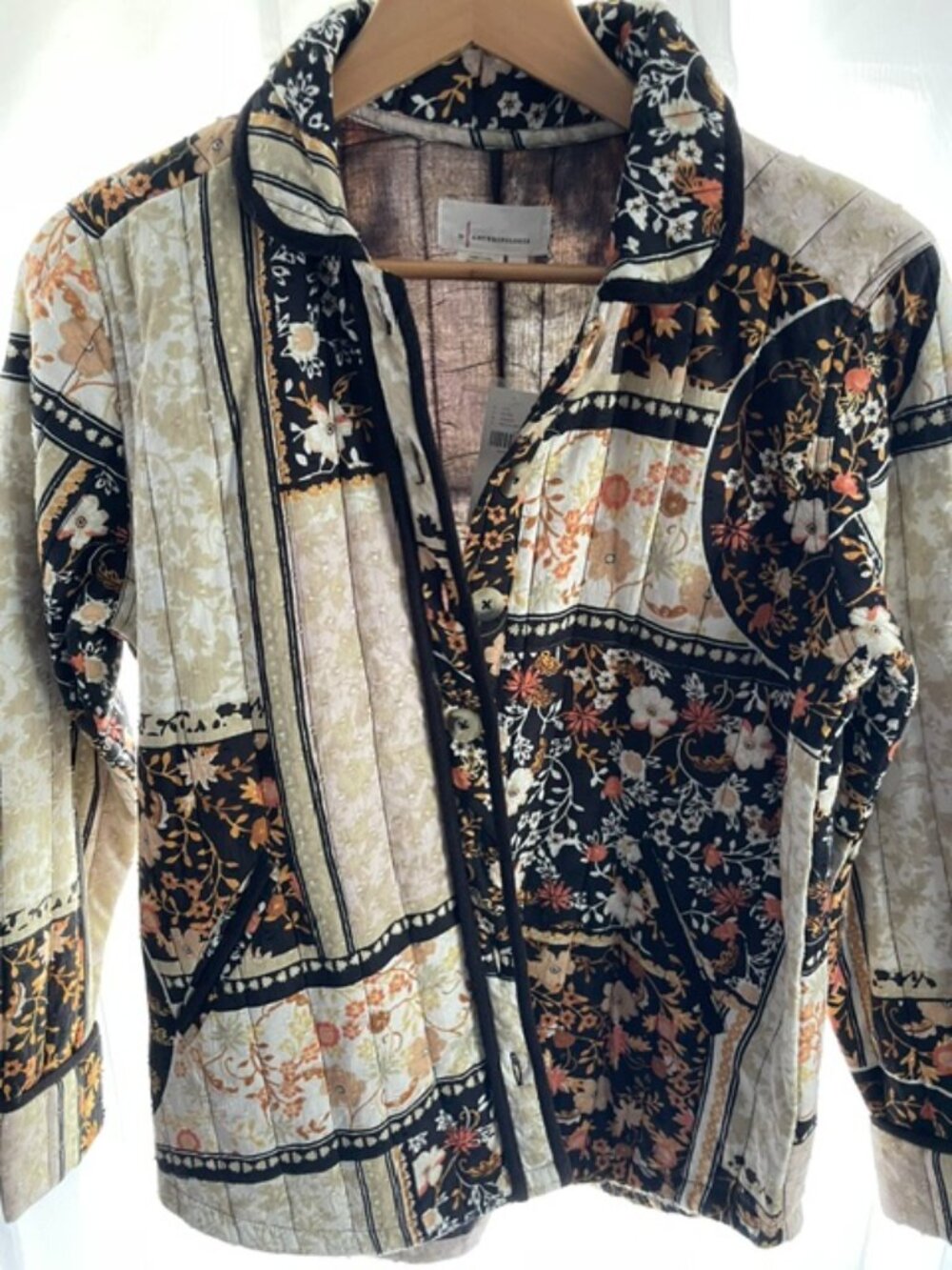 NWT-Quilted, patchwork Anthro jacket-women's XS